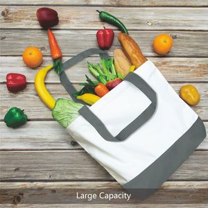 Custom <b>Printed</b> Original <b>Large</b> Capacity Plain Blank Shopping Bag Logo Letter Recycled Cotton Canvas Tote Bag With Pocket Zipper - Product Image 2