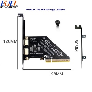 공장 새 PCI-E 익스프레스 4.0 PCI-E 8X-2 포트 Oculink SFF-8611 SFF-8612 어댑터 확장 라이저 카드 지원 U2 NVME SSD - Product Image 2