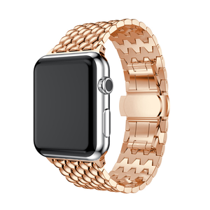 Vente chaude de bracelet de montre de haute qualité adapté à Apple Watch huitième génération bracelet en métal boucle papillon bracelet de remplacement - Product Image 4