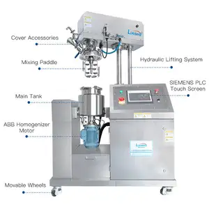 Misturador emulsificante a vácuo para pomada de laboratório, homogeneizador, agitador de alta cisalhamento, misturador de líquidos, emulsificador, máquina para fazer loções