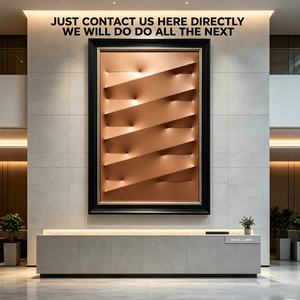 Small 3D Textured Art with Leather Diagonal Fold Custom Design <b>for</b> Living Room Office Hotel Interior Design Commercial Pustom - Product Image 1