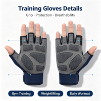 Guantes Profesionales de Microfibra para Gimnasio, Levantamiento de Pesas, Diseño H con Dorso Hueco, Ultra Transpirables, Correa de Muñeca Ajustable, Medios Dedos