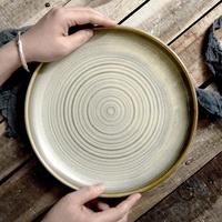 Assiettes en porcelaine pour hôtel, vente en gros directe d'usine, vaisselle de restaurant, assiette à pâtes en céramique mate