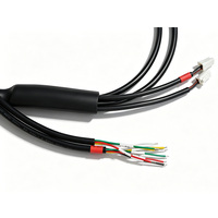 Câble répartiteur en Y M12 12 broches mâle à 90 degrés sur mesure avec terminal JST, en PVC, indice de protection IP67, pour capteurs d'automatisation industrielle