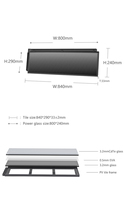 Tuiles solaires en tellurure de cadmium 30W avec technologie BIPV pour la production d'énergie par temps faiblement ensoleillé et nuageux