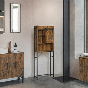 Modern Wood <b>Over</b>-<b>The</b>-<b>Toilet</b> <b>Storage</b> Rack 3-Tier Durable Bathroom Organizer Shelf -Apartment Hotel Use Freestanding Space Saver - Product Image 3