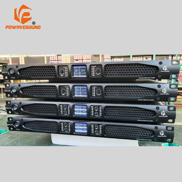 1U Digital Power Amplifier 2ohm 12000W Powavesound China Amplifier with LCD Display 3000W Subwoofer Line Array Speaker Amplifier