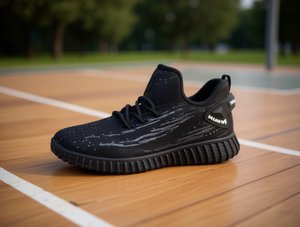 Sneakers Stile Basket con Lacci in Maglia, Suola in Gomma Traspirante, Punta Rotonda, Scarpe Sportive da Uomo per Tutte le Stagioni - Product Image 2