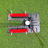 SwingPerfect Golf Putting Speed Trap, Tabla de Fibra de Carbono, Bloques de Obstáculos Triangulares de Silicona, Ayuda para el Entrenamiento del Trayectorio del Putt