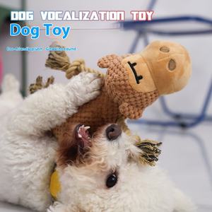 עיצוב חדש סדרת בעלי חיים כלב חורק צעצועים קטיפה צעצועים באיכות גבוהה צעצועים עם לועסים טוחנות bb נובח - Product Image 3