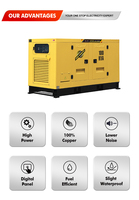 Générateur diesel silencieux Hi-Earns 40 kW/50 kW 60 Hz 220 V triphasé avec ATS et démarrage électrique pour l'alimentation de secours des foyers aux Philippines