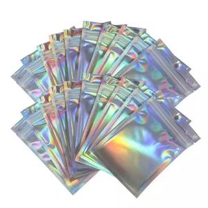 <span class=keywords><strong>Sac</strong></span> en <span class=keywords><strong>plastique</strong></span> <span class=keywords><strong>transparent</strong></span> holographique réutilisable à fermeture éclair plate, scellé sur 3 côtés, personnalisé, pour emballage de mini-sacs cosmétiques laser – Vente chaude - Product Image 6