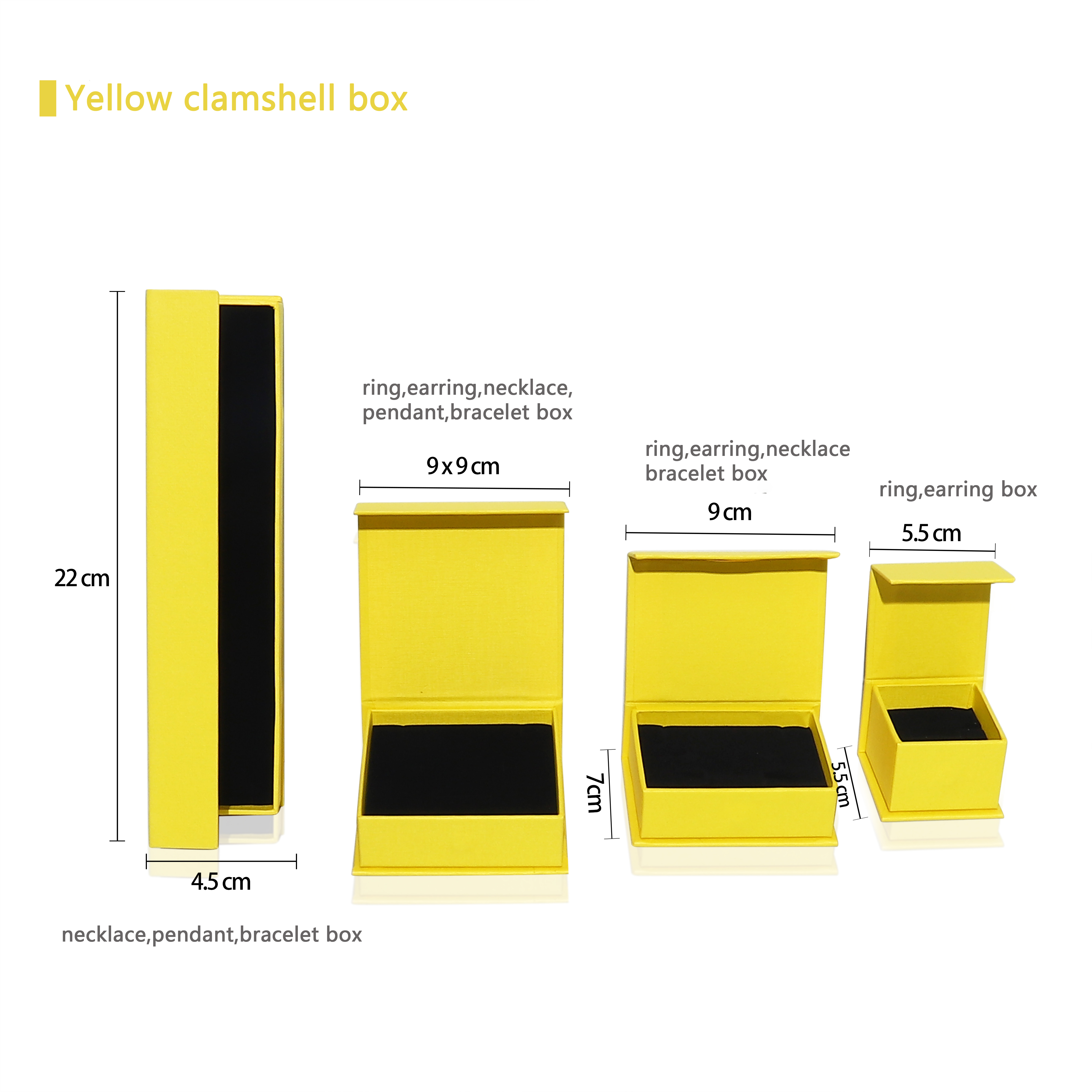 Yellow jewelry box set