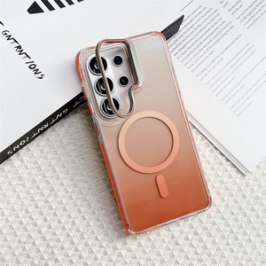 Nouvelle coque de téléphone magnétique N52 à dégradé de couleurs pour Samsung S26 Plus Ultra A37 A56 A57 A36 avec support d'objectif métallique antichoc - Product Image 3