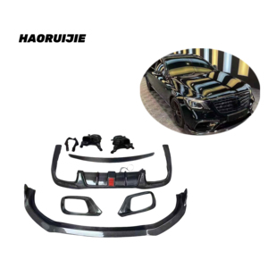 Pièces automobiles en fibre de carbone pour W222 à <span class=keywords><strong>brabus</strong></span> Kit de sport modifié Lèvre avant Lèvre arrière Aile arrière Kit de carrosserie en fibre de carbone - Product Image 1