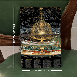 1 máy tính xách tay giấy màu vàng cổ dày tuyệt vời cho hồ sơ bệnh nhân của bác sĩ và ghi chú thay đổi của y tá với mô hình hình học - Product Image 4