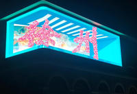 Module d'affichage LED numérique incurvé en aluminium P6.6, indice de protection IP66, garantie de 3 ans, couleur pleine, utilisation en extérieur pour les magasins de détail