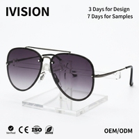 Nouvelles lunettes de soleil rétro à monture intégrale UV400, lunettes de soleil tendance en gros