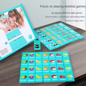 Mainan Edukasi Kayu untuk Anak Usia 4-6 Tahun Permainan Membangun Rantai Buah dan Hewan dengan Balok Domino (Kemasan Kotak Berwarna) - Product Image 2