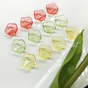 Pendentifs en pétales d'acrylique pour accessoires de cheveux, breloques unisexes, perles dispersées en forme de fleur, origine Chaozhou - Product Image 3
