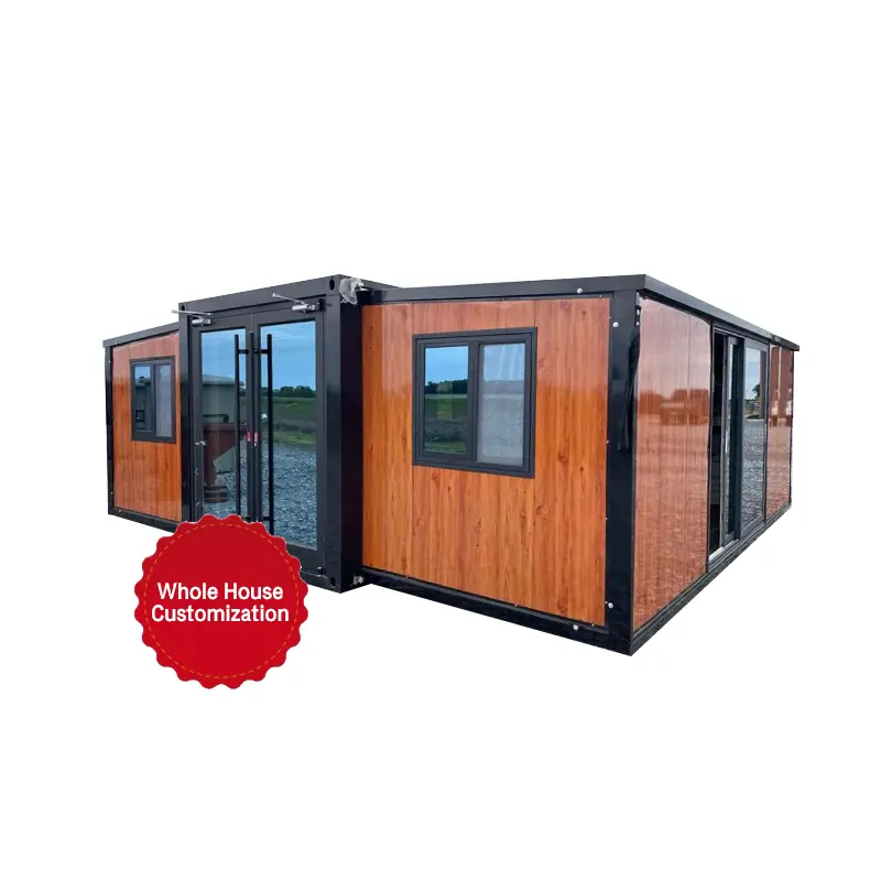 wholesale customized new design 20 30 40 feet insulated flat pack container livable home expandable prefab house