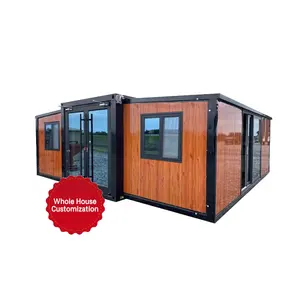 wholesale customized new design 20 30 40 feet insulated flat pack container livable home expandable prefab house