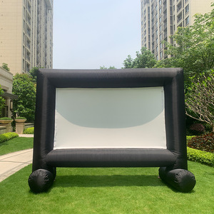 Pantalla <span class=keywords><strong>de</strong></span> proyección delantera y trasera para exteriores personalizada, soplador <span class=keywords><strong>de</strong></span> aire, pantalla <span class=keywords><strong>de</strong></span> cine inflable con sillas - Product Image 5
