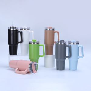 Biểu Tượng Tùy Chỉnh Du Lịch Lớn Nhiều Màu 40Oz Bột Áo Matte Nhiệt Cà Phê Cốc Cốc Cốc Với Xử Lý Và Rơm BPA Miễn Phí - Product Image 2