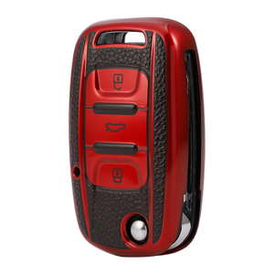 Coque de couverture de clé de voiture en TPU souple en <span class=keywords><strong>cuir</strong></span> Texture pour SGMW WULING RONGGUANG Hongguang porte-clés sac porte-clés - Product Image 2