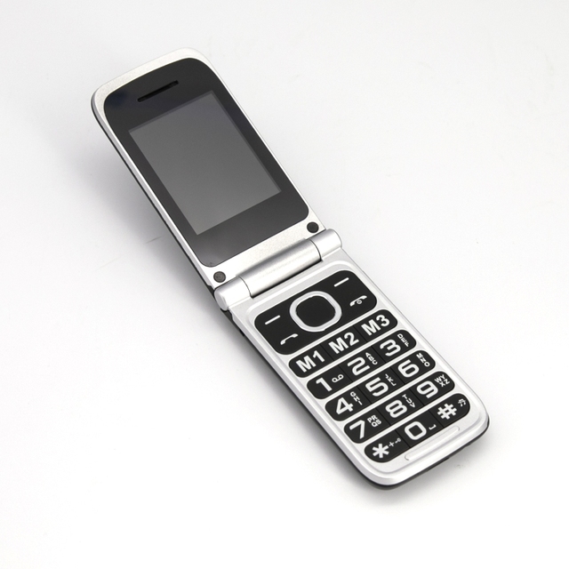 G2401 Big Battery Dual Sim Card Slot Phones Sos Mobile Phones 2G Flip Phone with Double Display