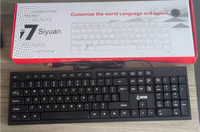 Nouvel ensemble clavier et souris sans fil à thème dessin animé avec touches rétro, axe rouge ultra-mince, 1600 DPI, périphériques silencieux pour bureau et gaming, en stock
