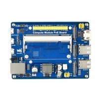 Carte de développement Waveshare Raspberry Pi CM3+ Lite, carte de base POE, boîtier métallique, système d'exploitation Linux, Ethernet, alimentation, carte externe