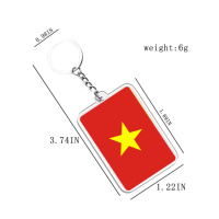 Porte-clés en acrylique et pendentifs, drapeaux du Vietnam, accessoires de divers pays pour les fans