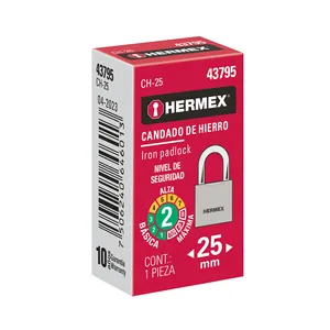 Master con 36 unità di ferro lucchetto da 25 mm gancio corto in scatola, HERMEX - Product Image 3