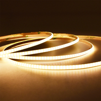 Tira de Luz LED COB Ultra Flexible, Cinta LED Blanca Cálida sin Costuras para Iluminación de Gabinetes