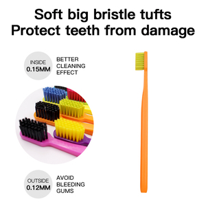 Vente en gros de brosse à dents en plastique nano jetable à manche transparent pour enfants avec logo - Product Image 4