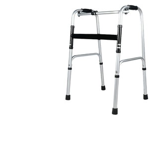 Aluminum Alloy <b>Walker</b> Height Adjustable <b>Folding</b> Four Legged With Handrail For Elderly Support - Product Image 2