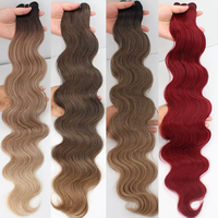 Oferta Especial: Extensiones de Cabello Sintético de Fibra de Alta Temperatura de 30 Pulgadas y 200g, Sin Enredos, para Trenzas y Ondas Corporales