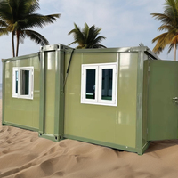 Kit de maison conteneur contemporaine de 20 pieds, très demandé, avec villa modulaire préfabriquée extensible en panneaux sandwich d'acier