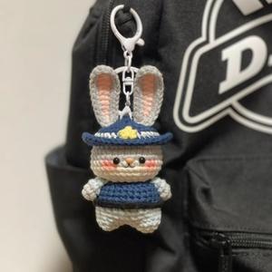 Judy Nick Mignon Porte-clés Pendentif DIY <span class=keywords><strong>en</strong></span> Peluche 3D, Fourrure et <span class=keywords><strong>Laine</strong></span> au Crochet, Forme <span class=keywords><strong>Lapin</strong></span> et Chat, Cadeau - Product Image 3