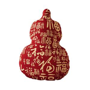 Coussin décoratif en forme de bonbon rouge style chinois avec motif de caractères Fu, lavable, rembourrage en coton PP, pour canapé, chambre, baie vitrée - Product Image 5