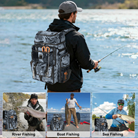 Sac à dos de pêche imperméable de grande capacité personnalisé avec poche isotherme, sac de rangement pour matériel de pêche, sac pour équipement de pêche