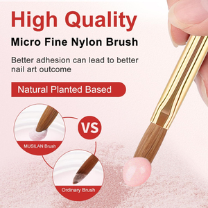 Ensemble de pinceaux pour nail art Kolinsky, pinceaux pour la décoration des ongles en acrylique, poils ronds, pointus et plats pour salon et maison - Product Image 4