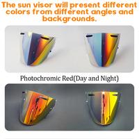 Visière solaire photochromique pour casque de moto VZ, compatible avec les modèles VZ-RAM, VAS-ZSZ-R, VASSZ-R, EVO, accessoires de remplacement pour demi-casque