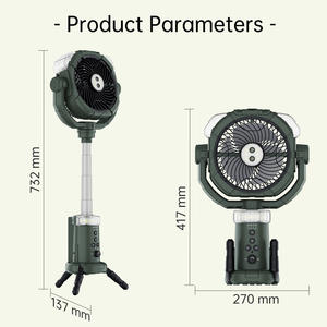 프로그래밍 가능한 2-스프레이 홀 글라이드 무단 전원 은행 배터리 소스가 있는 추천 호주 리버사이드 캠프 캠핑 팬 라이트 - Product Image 5