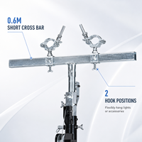 Support de scène mobile professionnel 4,5 m pour éclairage DJ avec treuil manuel et trépied pour location événementielle
