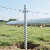 Ancre de terre en spirale à prix d'usine en vente chaude, vis de terre à enfoncer, ancre Q235 galvanisée à chaud, diamètre 76 mm