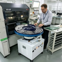 Alimentateur vibrant à lentille LED multicanal certifié ISO pour machine SMT de placement de composants, canaux personnalisables