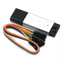 Boîtier en aluminium CP2102 USB à TTL Serial Module STC Downloader Firmware Upgrade Board UART Converter for MCU Programming