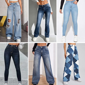 2024 Bán Buôn Chất Lượng Cao Phụ Nữ Giản Dị Của Jeans Lỏng Thẳng Chân Của Phụ Nữ Cao Eo Jeans Phong Cách Ngẫu Nhiên Giao Hàng - Product Image 2